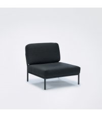 Fotel modułowy ogrodowy Level HOUE - Sooty Grey / Sunbrella - Natte 10030 140, na zewnątrz