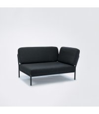 Sofa modułowa ogrodowa prawa Level HOUE - Sooty Grey / Sunbrella - Natte 10030 140, na zewnątrz