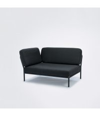 Sofa modułowa ogrodowa lewa Level HOUE - Sooty Grey / Sunbrella - Natte 10030 140, na zewnątrz