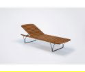 Leżak ogrodowy regulowany MOLO Sunbed HOUE - bambusowy, na zewnątrz
