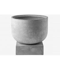 Donica Podium Small Bolia - Ø36 cm, szara