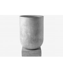 Donica Podium Large Bolia - Ø30 cm, szara