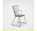 Krzesło jadalniane PAON Dining Chair HOUE - z bambusowym siedziskiem, różne kolory ramy, na zewnątrz