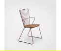 Krzesło jadalniane PAON Dining Chair HOUE - z bambusowym siedziskiem, różne kolory ramy, na zewnątrz