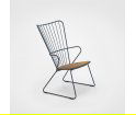 Krzesło wypoczynkowe PAON Lounge Chair HOUE - z bambusowym siedziskiem, różne kolory ramy, na zewnątrz