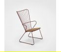 Krzesło wypoczynkowe PAON Lounge Chair HOUE - z bambusowym siedziskiem, różne kolory ramy, na zewnątrz