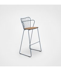 Hoker PAON Bar stool HOUE - z bambusowym siedziskiem, różne kolory ramy, na zewnątrz