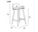 hoker / stołek barowy NERD MUUTO - niski