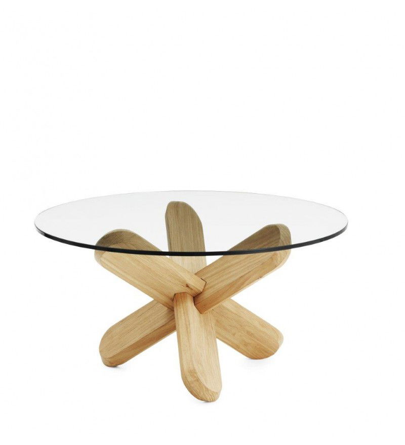 Stolik DING Normann Copenhagen z bezbarwnym blatem