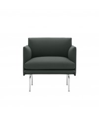 Fotel tapicerowany Studio OUTLINE CHAIR MUUTO - aluminiowa podstawa, wysokość siedzenia 45cm, r&oacute;żne kolory