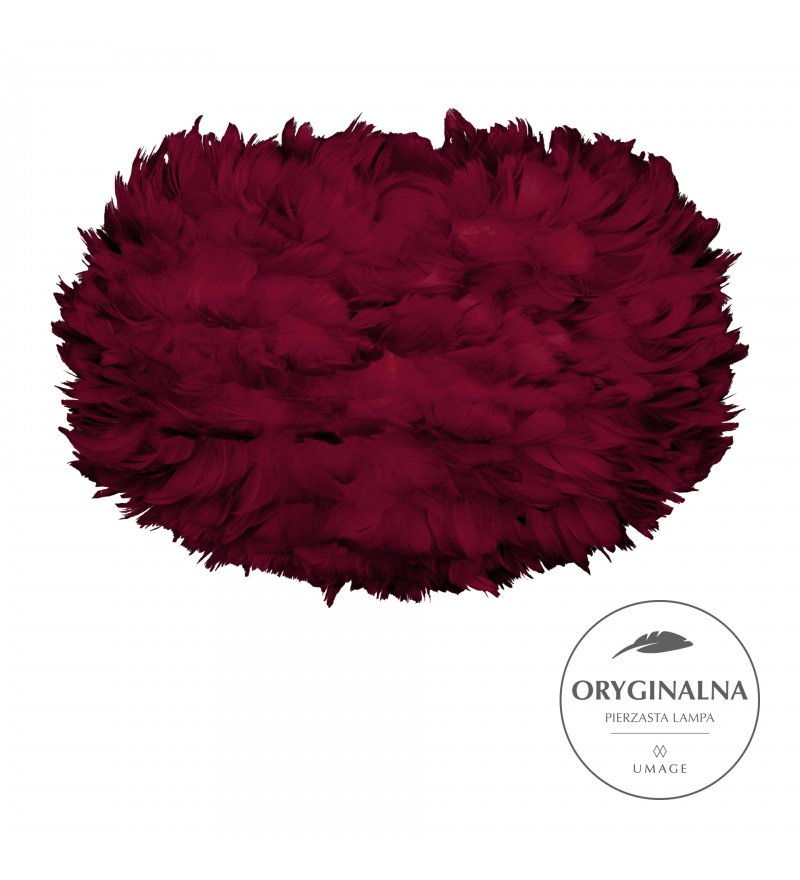 Lampa z pi&oacute;r Eos medium Red UMAGE - czerwona / bordowa