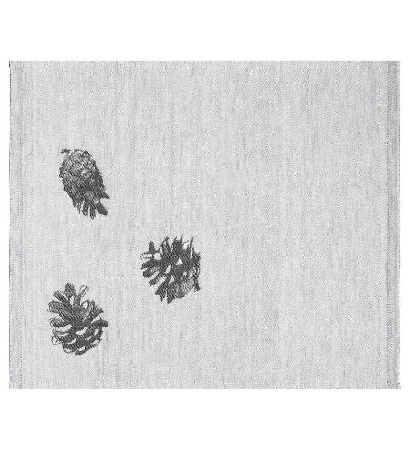 Lniano-bawełniana podkładka pod talerz K&Auml;PY Lapuan Kankurit -  46 x 38 cm, szara