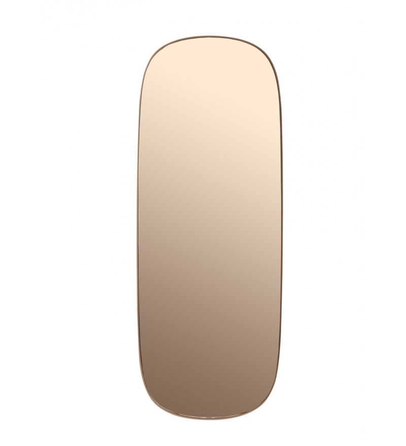 Lustro FRAMED Muuto blador&oacute;żowe + blador&oacute;żowe szkło - 2 wielkości