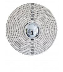 Lustro Rybie Oko BUŚKO Design - naturalna biel