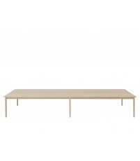 Stół biurowy Linear System Table Muuto - konfiguracja 2, dębowy