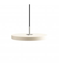 Lampa Asteria mini pearl white / steel top UMAGE - perłowa biel / stalowy dekor