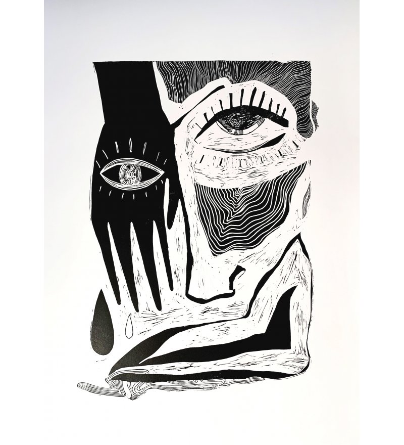 Linoryt 'Perun' dudek brand. - edycja limitowana, 70 x 100 cm