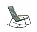 Krzesło bujane ReCLIPS Rocking Chair HOUE - z bambusowymi podłokietnikami, różne kolory, na zewnątrz