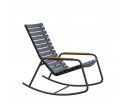 Krzesło bujane ReCLIPS Rocking Chair HOUE - z bambusowymi podłokietnikami, różne kolory, na zewnątrz