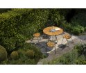 Krzesło wypoczynkowe PAON Lounge Chair HOUE - z bambusowym siedziskiem, różne kolory ramy, na zewnątrz