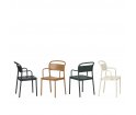 Fotel LINEAR STEEL ARMCHAIR MUUTO - różne kolory/metal, na zewnątrz