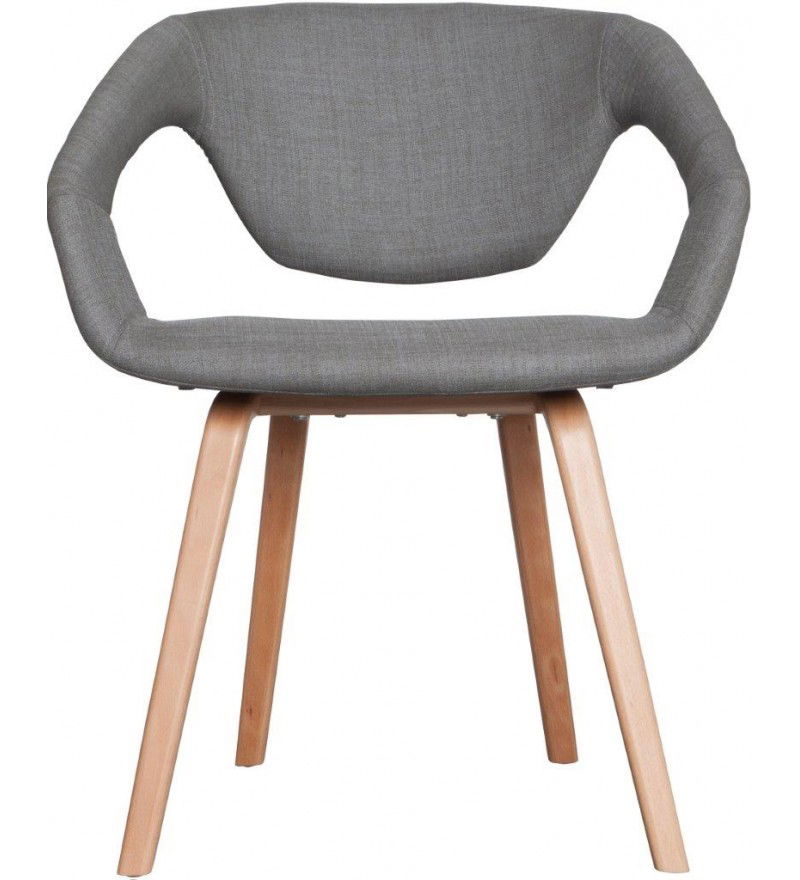 Fotel/Krzesło FLEXBACK Zuiver jasnoszary jasne nogi