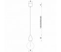 Lampa wisząca Loft Eco Line A drewniana Kolorowe Kable - z kablem w oplocie ciemnoszarym