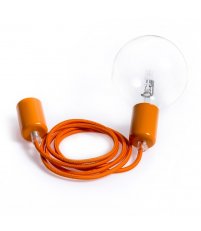 Lampa Loft Metal Line Kolorowe Kable - kalifornijska pomarańcza