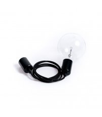 Lampa Loft Metal Line Kolorowe Kable - czarny tulipan