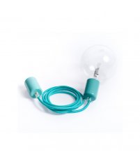 Lampa Loft Metal Line Kolorowe Kable - mroźna mięta