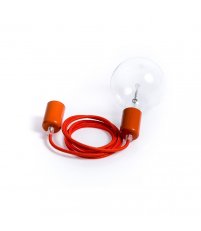 Lampa Loft Metal Line Kolorowe Kable - kabel w żółtym oplocie