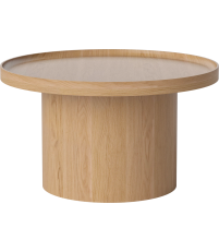 Stolik kawowy Plateau Bolia - &Oslash;74 cm, lakierowana dębina