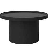 Stolik kawowy Plateau Bolia - &Oslash;74 cm, barwiony na czarno dąb lakierowany