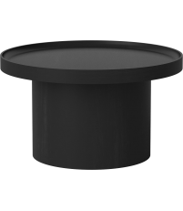 Stolik kawowy Plateau Bolia - &Oslash;61 cm, bejcowany na czarno dąb lakierowany