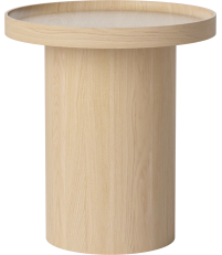 Stolik kawowy Plateau Bolia - &Oslash;48 cm, bielony dąb lakierowany