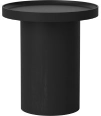 Stolik kawowy Plateau Bolia - &Oslash;48 cm, bejcowany na czarno dąb lakierowany