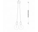 Lampa Pająk Loft Multi Metal Line X2 Kolorowe Kable - kabel w białym oplocie
