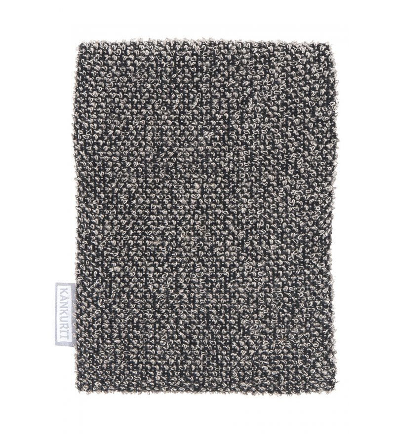 Myjka kąpielowa do peelingu KIVI Lapuan Kankurit -  10 x 15 cm, czarno-lniany