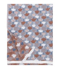 Pled wełniano-lniany TULPPAANI Lapuan Kankurit -  130 x  180 cm, cinnamon-blue