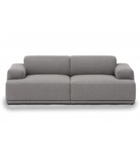 Sofa modułowa 2-osobowa Connect Soft Muuto - konfiguracja 1, tkanina Re-wool 128