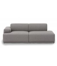 Sofa modułowa 2-osobowa Connect Soft Muuto - konfiguracja 2, tkanina Re-wool 128