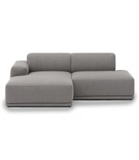 Sofa modułowa 2-osobowa Connect Soft Muuto - konfiguracja 3, tkanina Re-wool 128