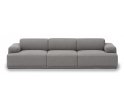 Sofa modułowa 3-osobowa Connect Soft Muuto - konfiguracja 1, tkanina Re-wool 128