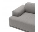 Sofa modułowa 3-osobowa Connect Soft Muuto - konfiguracja 1, tkanina Re-wool 128