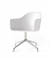Krzesło obrotowe Harbour Dining Menu - białe siedzisko, podstawa aluminiowa Star Base