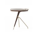 Stolik Umanoff Menu - wys.45cm, orzech włoski / szczotkowana miedź