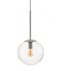 Lampa wisząca pojedyncza Orb Bolia - szara 20 cm