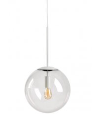 Lampa wisząca pojedyncza Orb Bolia - szara 25 cm