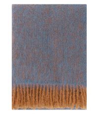 Pled moherowy REVONTULI Lapuan Kankurit -  130 x  170 cm, rust - denim blue