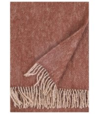 Pled moherowy REVONTULI Lapuan Kankurit -  130 x  170 cm, powder - maroon